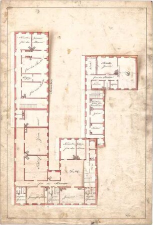 Voit, Johann Michael; Entwurf für ein Waisenhaus - Grundriss