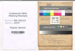 Entnazifizierung Heinrich Kappes, geb. 13.11.1881 (Kaufmann)