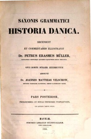 Historia Danica. 2, Prolegomena et notas uberiores complectens : cum quinque tabulis aeneis