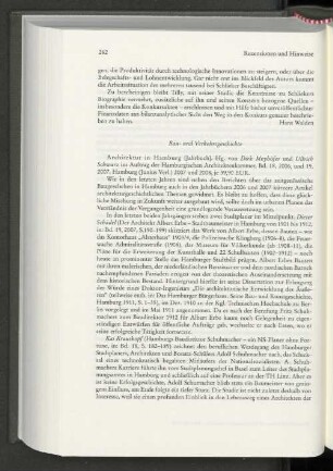 Rezensionen und Hinweise: Bau- und Verkehrsgeschichte