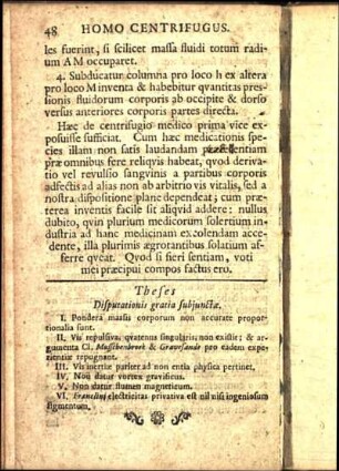 Theses. Disputationis gratia subjunctæ.