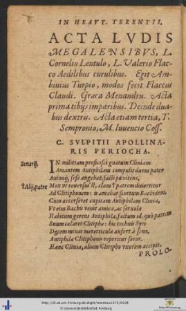 Gaii Sulpitii Apollinaris Periocha