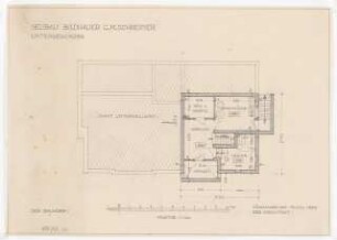 Haus Bildhauer C. M. Schreiner, Düsseldorf-Kaiserswerth: Grundriss KG 1:100