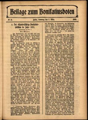Zweite Ausgabe vom Sonntag, den 05. März 1905.
