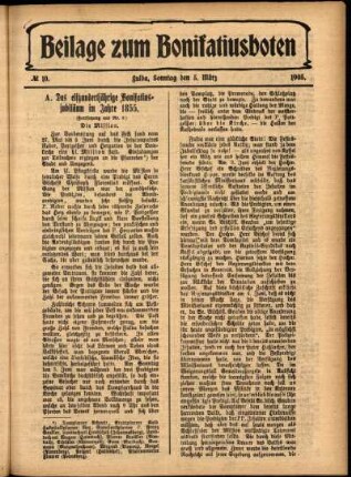 Zweite Ausgabe vom Sonntag, den 05. März 1905.
