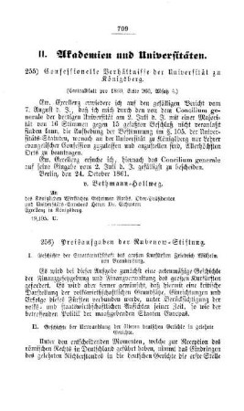 Confessionelle Verhältnisse der Universität zu Königsberg : [II. Akademien und Universitäten]