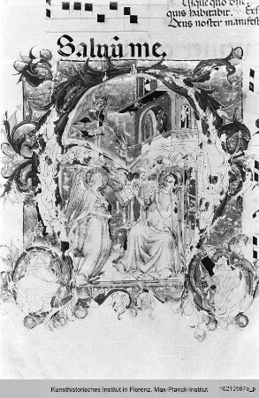 Antiphonar : Historisierte Initiale A: Verkündigung
