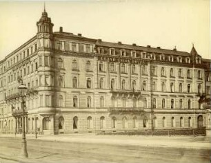 Dresden. Bismarckplatz 1. Grand Union Hotel (1871/1872; B. Hempel). Straßenansicht