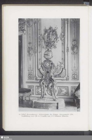 58. Schloß Herrenchiemsee. Arbeitszimmer des Königs. Astronomische Uhr, Nachbildung einer Uhr in Versailles von J. C. Schweizer München