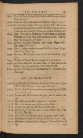 In Duodecimo. In Octavo. In Quarto. In Folio