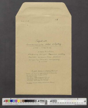 Band 18: Sommersemster 1896 Würzburg. (Dr. phil. Assistent in Würzburg, stud. Med.)