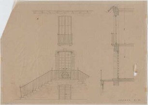 Grund, Peter; Giessen; Jugendherberge - Detail (Ansicht; Schnitt)