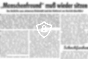 "Menschenfreund" muß wieder sitzen