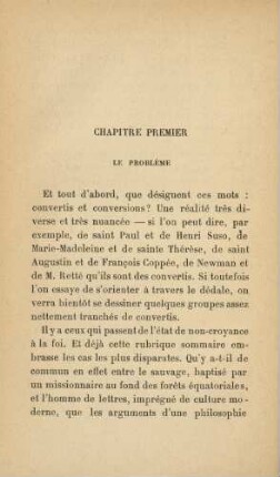 Chapitre Premier. Le Problème