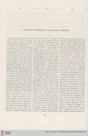 Jubileusz profesora Stanisława Lorentza