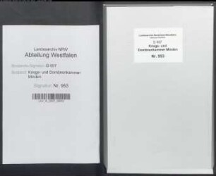 Summarisches Kontributionsregister der ravensbergischen Ämter Limberg, Ravensberg, Sparrenberg und Vlotho