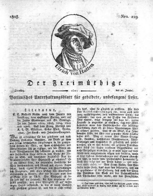Nro. 129, Dienstag, den 28. Junius 1808