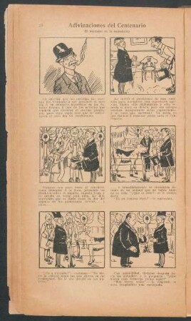 Adivinaciones del Centenario - [Cómic] : El ministro en la exposición