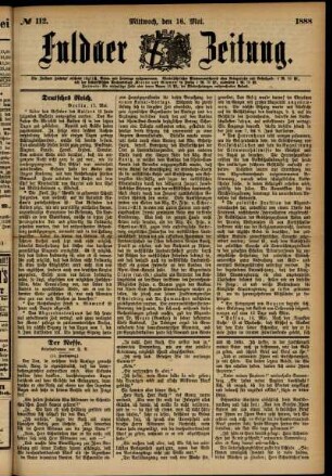 Ausgabe vom Mittwoch, den 16. Mai 1888.