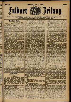 Ausgabe vom Mittwoch, den 16. Mai 1888.