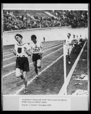 Amsterdam, Olympiade 1928; 800-Meterlauf der Damen: Radtke siegt vor Hitomi (Japan)