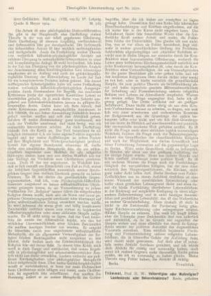 450-451 [Rezension] Thümmel, W. , Volksreligion oder Weltreligion? Landeskirche oder Bekenntniskirche?