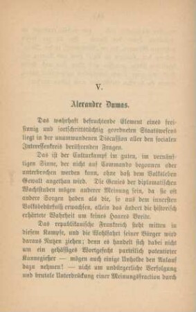 V. Alexandre Dumas