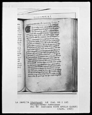 Voll-Lektionar — Initiale C(UM APOLLO ESSET), Folio 90recto