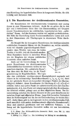 § 3. Die Raumformen der dreidimensionalen Geometrie.