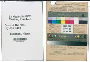 Entnazifizierung Robert Steininger , geb. 04.02.1889 ()