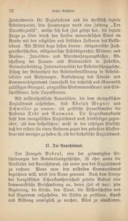 17. Der Anarchismus.