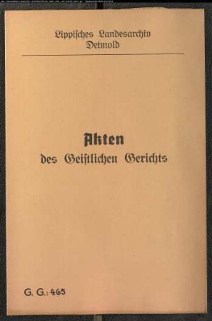 Margrete Ilsabe Dünnen aus Varenholz gegen den Musikanten Johann Berend Meyer zu Salzuflen, wegen einer Eheklage