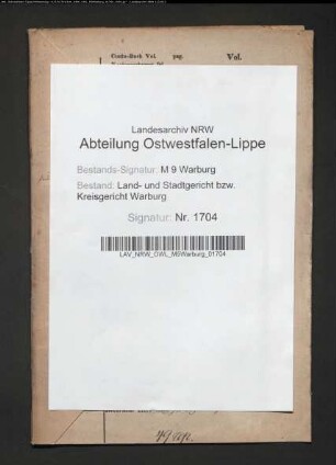 Erblasser: Ortmann, Eva Catharina, geb. Koch: