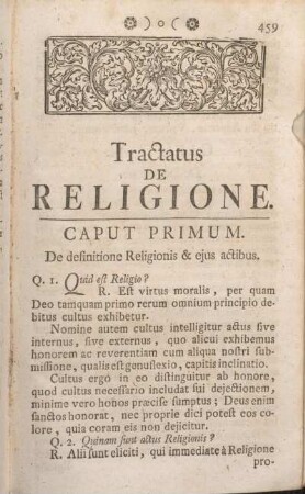 Tractatus De Religione.