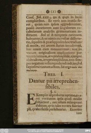Thes. I. Dantur pii irreprehensibiles.