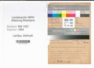 Entnazifizierung Helmuth Landau , geb. 08.02.1906 (Architekt)
