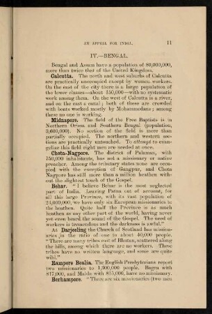 IV. Bengal