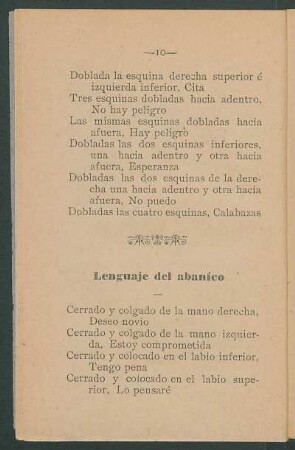 Lenguaje del abaníco
