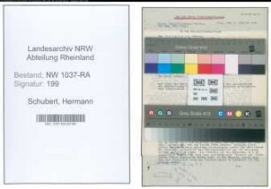 Entnazifizierung Hermann Schubert , geb. 15.02.1905 ()