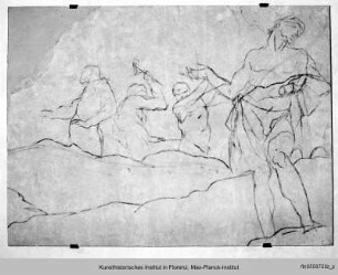Figurenstudie zum Deckenbild Triumph der Venus - studio di figure per l'affresco trionfo della Venere