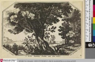 [Landschaft mit biblischer Szene, Heiliger Rochus]