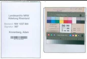 Entnazifizierung Adam Kronenberg , geb. 09.08.1901 (Verw.Angestellter)