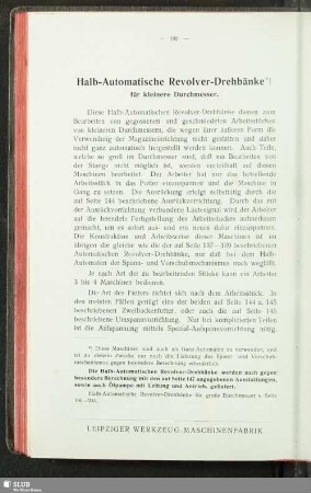 Halb-Automatische Revolver-Drehbänke für kleinere Durchmesser