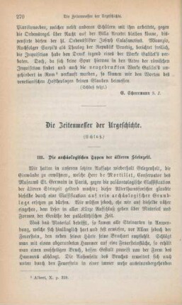 270-286 Die Zeitenmesser der Urgeschichte : Schluß