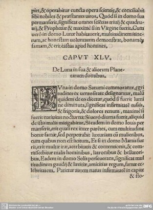 CAPUT XLV. De Luna in sua & aliorum Planetarum domibus.