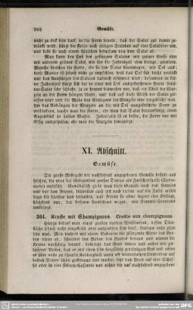 XI. Abschnitt. Gemüse
