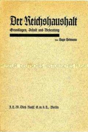 Informationsschrift über die Finanzpolitik des Deutschen Reiches