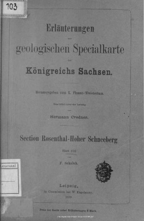 103: Section Rosenthal-Hoher Schneeberg : Blatt 103