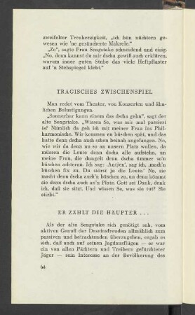 Tragisches Zwischenspiel