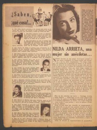 Nilda Arrieta, una mujer sin anécdotas...